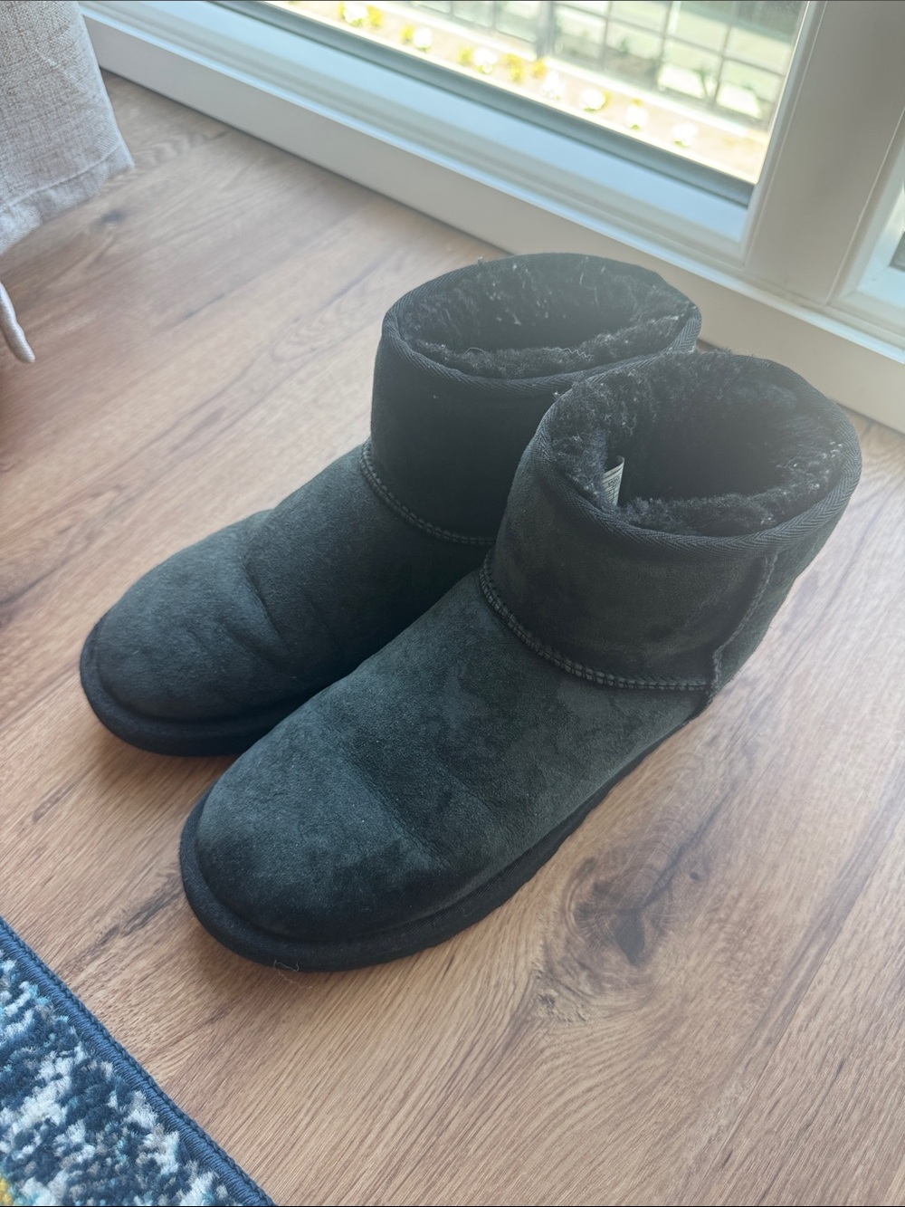 UGG Classic Short Black Shearling Lined Boots